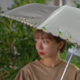 [晴雨兼用日傘]遮光レモン花刺繍 ミニ