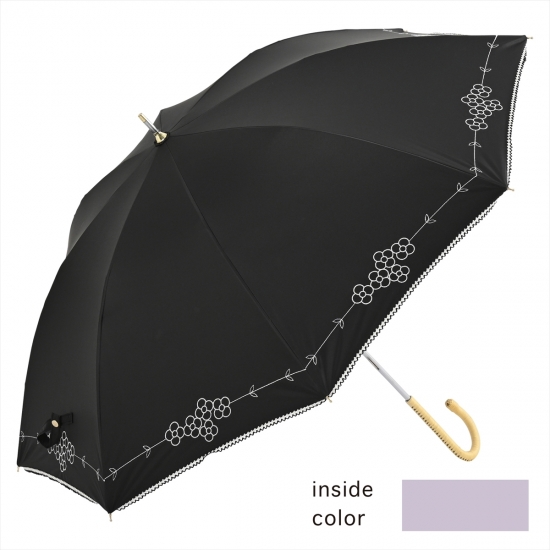 [晴雨兼用日傘]遮光フラワー刺繍