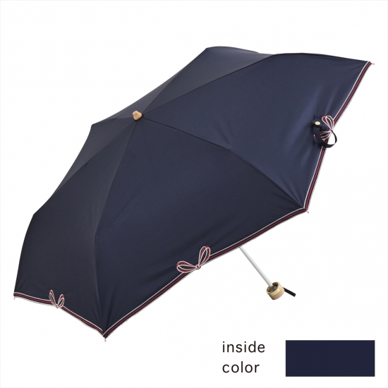 [晴雨兼用日傘]遮光リボン刺繍 ミニ