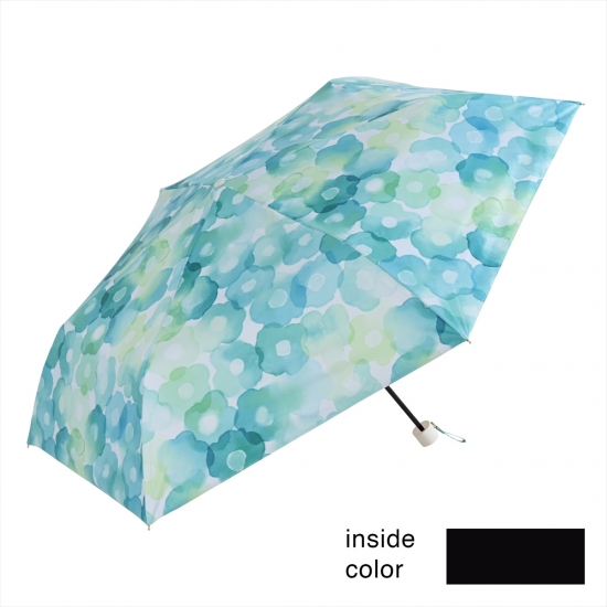 [晴雨兼用日傘]遮光水彩フラワースレンダー ミニ