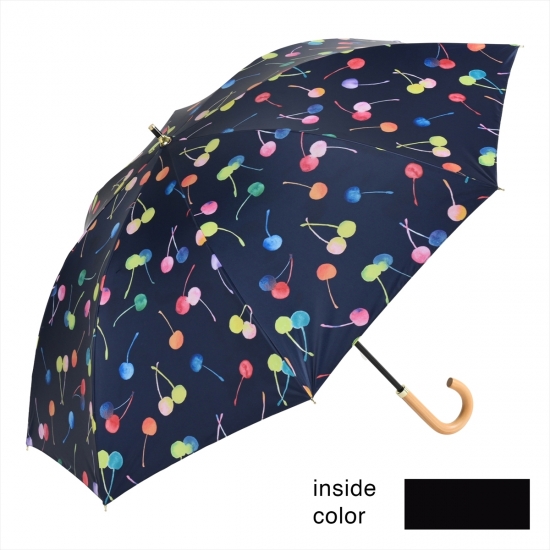 [晴雨兼用日傘]遮光ナイトチェリー