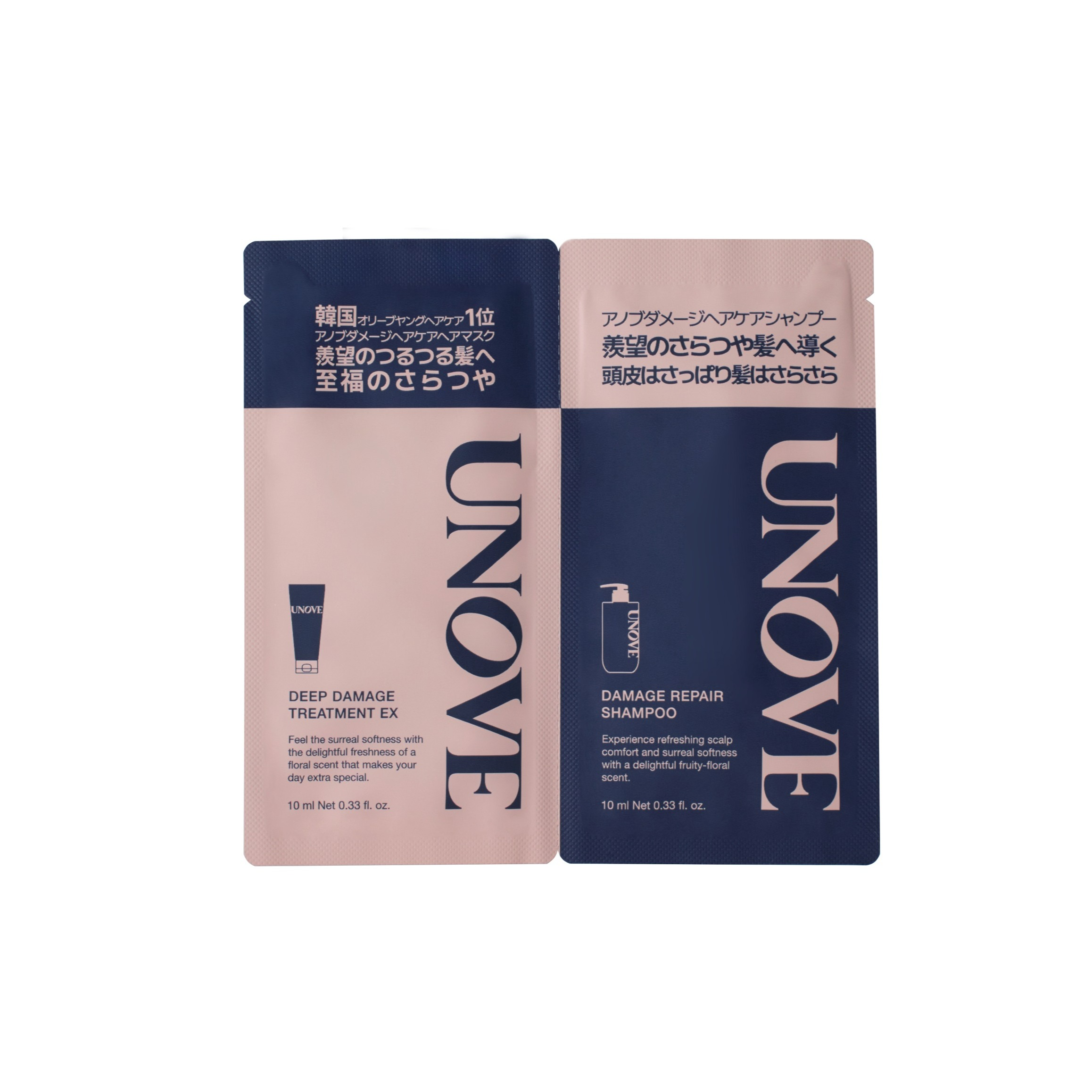 UNOVE(アノブ)　ダメージリぺアシャンプー＆トリートメントミニパウチ