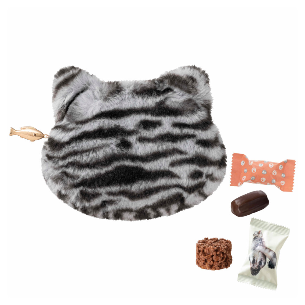 メリーチョコレート ねこみゃみれ　もふにゃふポーチ（サバトラ）