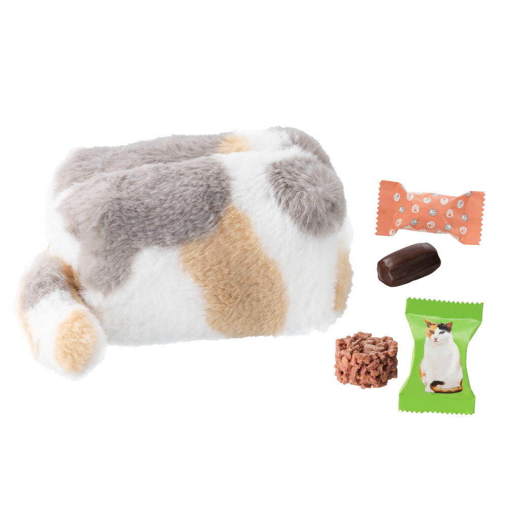 メリーチョコレート ねこみゃみれ　にゃんポーチ（パステル三毛）