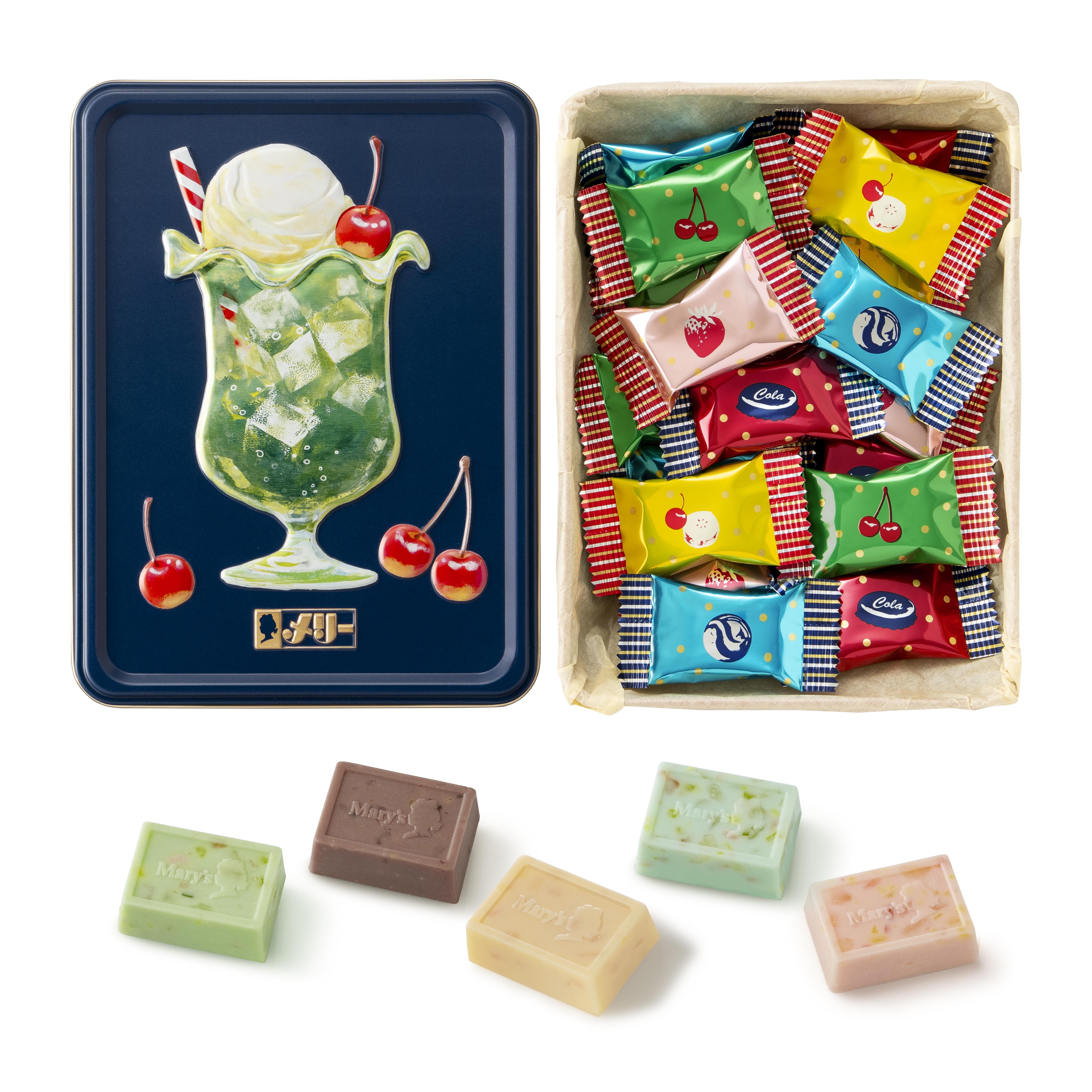 メリーチョコレート はじけるキャンディチョコレート。 アソートメント缶