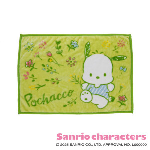 ポチャッコ お花とポチャッコ　ひざ掛け