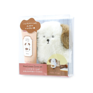 アトリエニュアージュ ふわふわカバー＆ハンドクリームセット　イヌのNunu