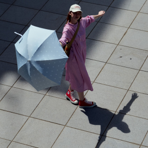 assa HEAT DOWN PARASOL シンプルフラワー長傘