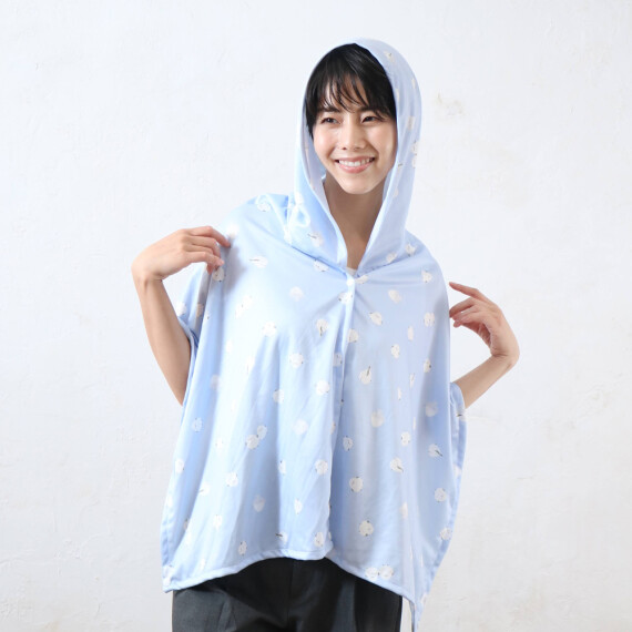 フレスコ冷感フード付きポンチョ